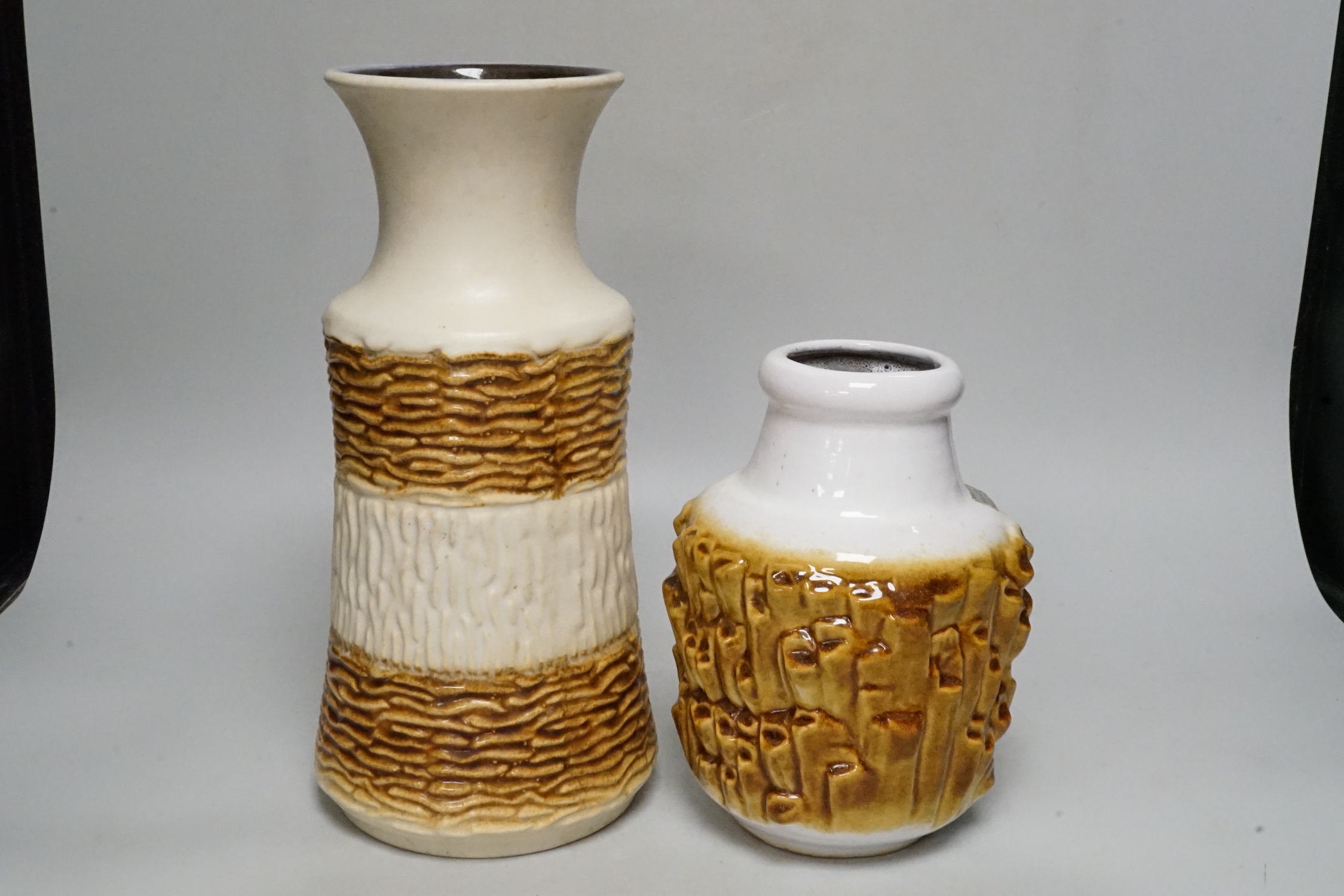 A mid 20th century West German Carstens jug and a similar vase, tallest 30cm